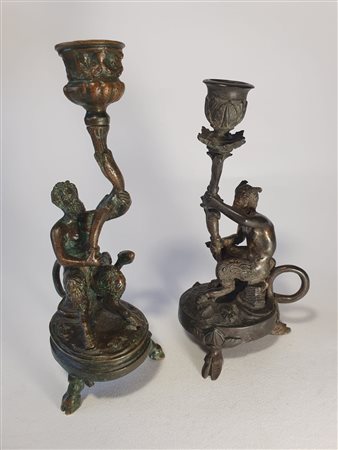 Due candelieri con satiri