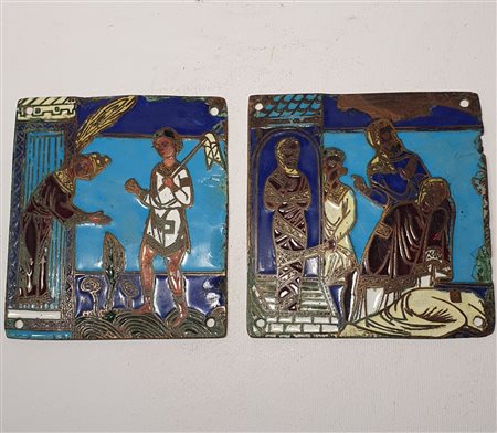 Due placche in smalto