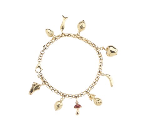  - Bracciale in oro 18k con ciondoli e smalti .
