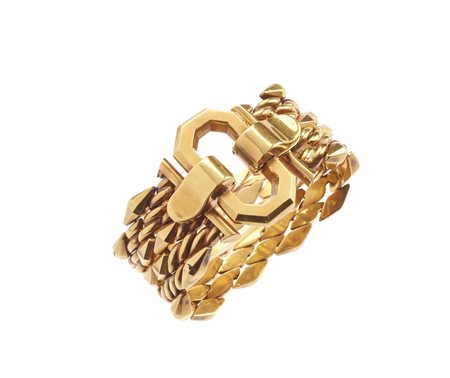  - Bracciale in oro giallo 18k Anni 40 .