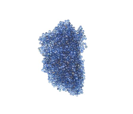 - Lotto di zaffiri blu tondi 51,65 ct .