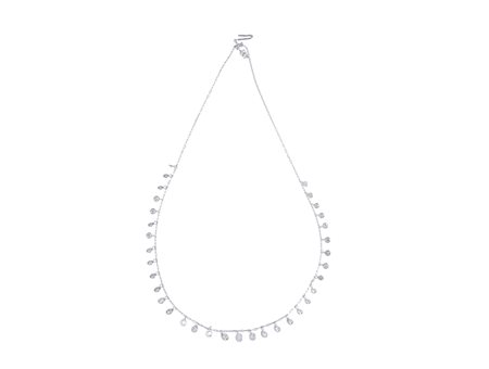  - Collanina in platino con diamanti  bianchi taglio a brillante.