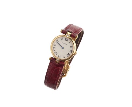 CARTIER - Orologio da polso modello Vendome con cinturino in pelle .