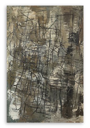 ALFREDO CHIGHINE (1914-1974) - Ritmi su fondo grigio, 1956