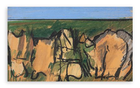 ENNIO MORLOTTI (1910-1992) - Senza Titolo (Ulivi a Bordighera), 1988