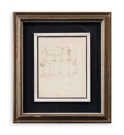 FAUSTO MELOTTI (1901-1986) - Senza Titolo (Disegno - Progetto di allestimento), 1950