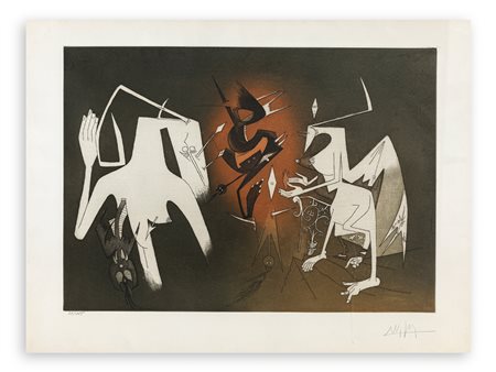 WIFREDO LAM (1902-1982) - Annonciation de Aimè Césaire, 1969/1971-1982