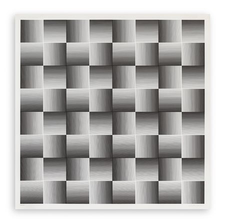 GETULIO ALVIANI (1939-2018) - Testura grafica ad inclinazione ottica, 1972