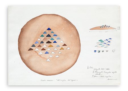 NEDDA GUIDI (1927-2015) - Progetto per disco (o tondo) dal ciclo “all’Origine del segno- Omaggio a Ebla”