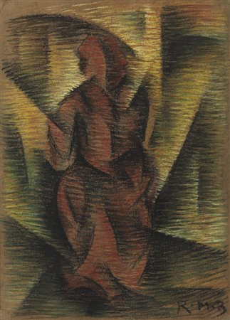 BALDESSARI ROBERTO MARCELLO IRAS (1894 - 1965) - II STUDIO PER FIGURA + STAZIONE (1916 circa).