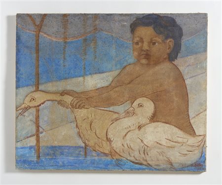 DOTTORI GERARDO (1884 - 1977) - PUTTO CON AIRONE.