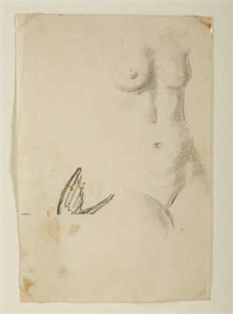 MAGRITTE RENE' (1898 - 1967) - STUDIO PER NUDO FEMMINILE .