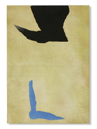 SANTOMASO GIUSEPPE (1907 - 1990) - DUE FORME SUL GIALLO.