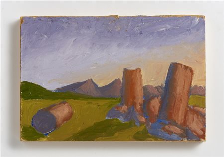 (SALVATORE MANGIONE) SALVO (1947 - 2015) - SENZA TITOLO (PAESAGGIO CON ROVINE).