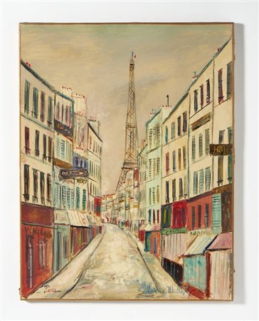 UTRILLO MAURICE (1883 - 1955) - LA TOUR EIFFEL A PARIS.