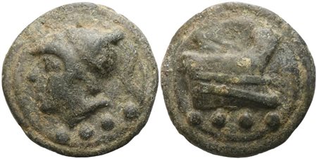 Anonymous, Triens, Rome, c. 225-217 BC; Æ (84,28 g; 43 mm; 12 h)