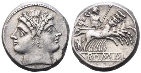 Anonymous, Quadrigatus, Capua, late 217-216 BC; AR (6,70 g; 19,6 mm; 10 h)