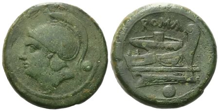Anonymous, Uncia, c. 217-215 BC; Æ (14,34 g; 25,8 mm)