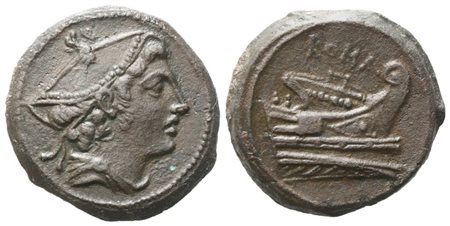Anonymous, Semuncia, c. 217-215 BC; Æ (7,86 g; 20,1 mm; 5 h)