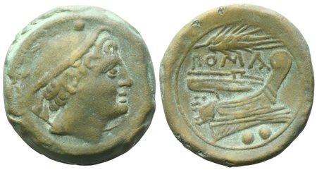 Anonymous, Sextans, c. 214-212 BC; Æ (14,08 g; 26,4 mm; 6 h)
