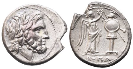 Anonymous, Victoriatus, Sicily (Lilybaeum?), 215-214 BC; AR (2,82 g; 15,8 mm; 10 h)
