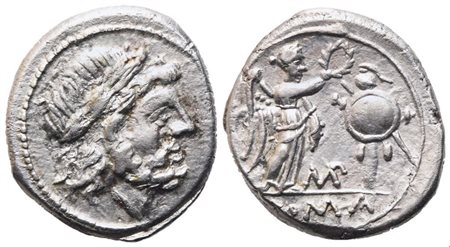 Anonymous (MP series), Victoriatus, 213-212 BC; AR (3,04 g; 16,9 mm; 7 h)