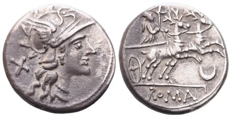 Anonymous (Crescent), Denarius, 143 BC; AR (3,80 g; 18,2 mm; 9 h)