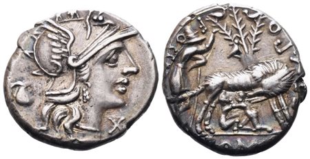 Sex. Pompeius Fostlus, Denarius, 137 BC; AR (3,93 g; 19,1 mm; 10 h)