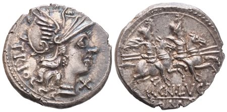 Cn. Lucretius Trio, Denarius, 136 BC; AR (3,93 g; 18,8 mm; 6 h)