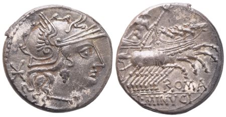 L. Minucius, Denarius, 133 BC; AR (3,93 g; 18,6 mm; 1 h)