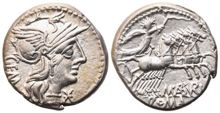 M. Aburius Geminus, Denarius, 132 BC; AR (3,85 g; 18,2 mm; 2 h)