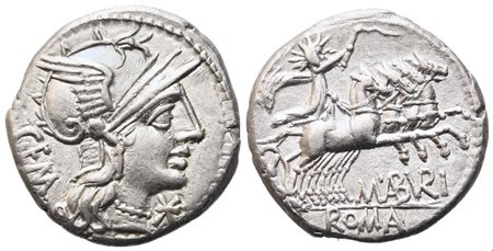 M. Aburius Geminus, Denarius, 132 BC; AR (3,86 g; 18,4 mm; 8 h)