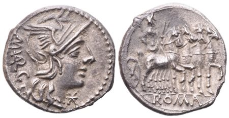 M. Vargunteius, Denarius, 130 BC; AR (3,94 g; 19 mm; 3 h)