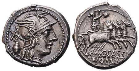 C. Cassius Longinus, Denarius, 126 BC; AR (3,97 g; 19,4 mm; 3 h)
