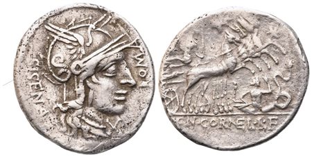 Cn. Cornelius Sisenna, Denarius, 118-107 BC; AR (3,67 g; 20,4 mm; 4 h)