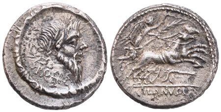 D. Iunius Silanus, Denarius, 91 BC; AR (3,89 g 18,4 mm; 4 h)