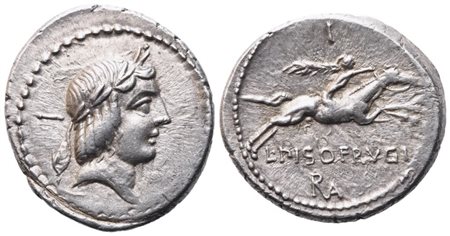 L. Calpurnius Piso Frugi, Denarius, 90 BC; AR (3,95 g; 19,5 mm; 4 h)