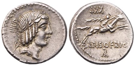 L. Calpurnius Piso Frugi, Denarius, 90 BC; AR (4 g; 19,3 mm; 5 h)