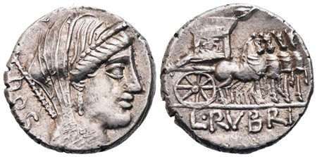 L. Rubrius Dossenus, Denarius, 87 BC; AR (4,04 g; 17,3 mm; 7 h)