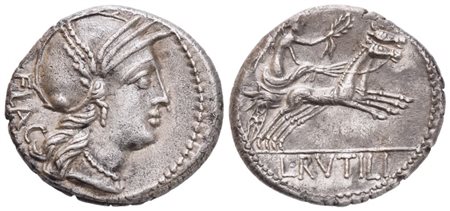 L. Rutilius Flaccus, Denarius, 77 BC; AR (4,05 g; 18,6 mm; 12 h)