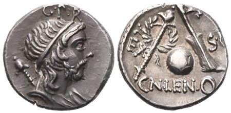 Cn. Cornelius Lentulus, Denarius, 76-75 BC; AR (4 g; 17,8 mm; 6 h)