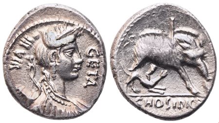 C. Hosidius Geta, Denarius, 64 BC; AR (3,69 g; 18 mm; 7 h)