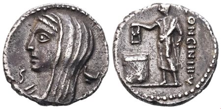 L. Cassius Longinus, Denarius, 63 BC; AR (3,81 g; 18,1 mm; 6 h)