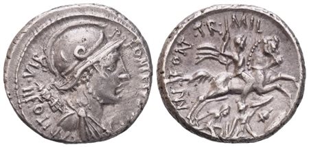 P. Fonteius Capito, Denarius, 55 BC; AR (3,99 g; 17,5 mm; 6 h)