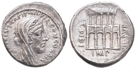 P. Fonteius Capito, Denarius, 55 BC; AR (3,77 g; 17,4 mm; 8 h)