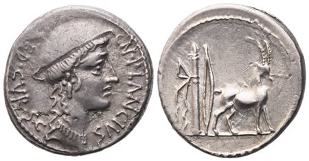 Cn. Plancius, Denarius, 55 BC; AR (3,98 g; 18,6 mm; 11 h)