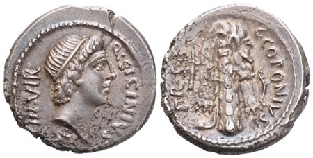 Q. Sicinius and C. Coponius, Denarius, 49 BC; AR (3,94 g; 17,6 mm; 8 h)