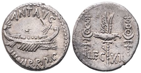 Marcus Antonius, Denarius, 32-31 BC; AR (3,80 g; 17,3 mm; 6 h)