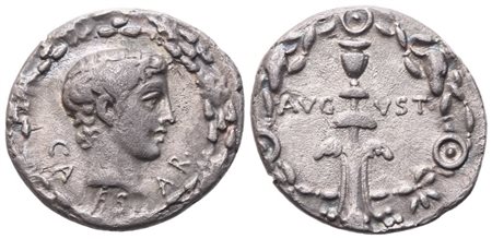 Augustus (27 BC-14 AD), Denarius, Uncertain Eastern mint, c. 12 BC; AR (3,47 g; 18,2 mm; 5 h)