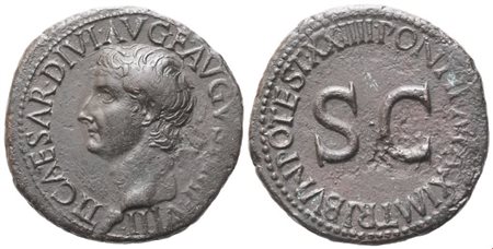 Tiberius (14-37), As, Rome, c. 21-22; Æ (11,25 g; 28,6 mm; 5 h)